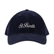 MC2 Saint Barth Corduroy Baseballkeps Blue, Herr