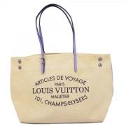 Louis Vuitton Vintage Pre-owned Tyg louis-vuitton-vskor Beige, Dam