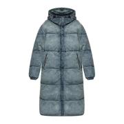 Diesel Isolerad jacka W-Aves-Long Blue, Dam