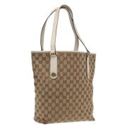 Gucci Vintage Pre-owned Canvas totevskor Beige, Dam