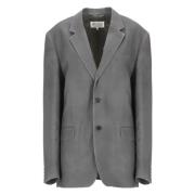 Maison Margiela Grå Ull Mohair Blazer Kvinna Gray, Dam