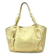 Prada Vintage Pre-owned Laeder handvskor Yellow, Dam