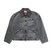 Diesel Svart Denimjacka J-Taylor Stil Gray, Herr