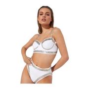 Norma Kamali Vit Bikini Topp med Nitar White, Dam