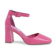 19v69 Italia Rosa Ankelrem Blockklack Pumps Pink, Dam