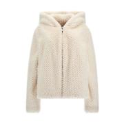 Guess Theoline Päls Blouson - Vit Beige, Dam