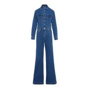 7 For All Mankind Elegant Jumpsuit för Kvinnor Blue, Dam