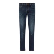 Emporio Armani Denim Blå 5-Fickor Jeans Blue, Herr