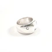 Chanel Vintage Pre-owned Metall ringar Gray, Dam