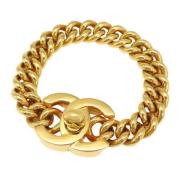 Chanel Vintage Pre-owned Metall armband Yellow, Dam