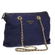 Prada Vintage Pre-owned Nylon prada-vskor Blue, Dam