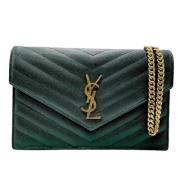 Saint Laurent Vintage Pre-owned Laeder axelremsvskor Green, Dam