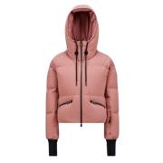 Moncler Tech Poplin Dunfylld Skidjacka Pink, Dam