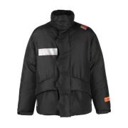 Heron Preston Svart Puffer Dunjacka för Vandring Black, Herr