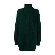 Jil Sander Grön Ull Långärmad Elegant Tröja Green, Dam