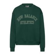 New Balance Mysig Fleece Crewneck Sweatshirt Green, Dam