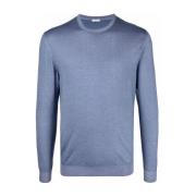 Malo Blå Cashmere Silk Casual Tröja Blue, Herr