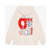 Obey Stiligt Sweatshirt för en Modern Look Beige, Herr