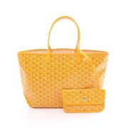 Goyard Vintage Pre-owned Canvas axelremsvskor Yellow, Dam