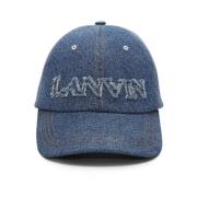 Lanvin Denim Baseball Cap Blue, Dam