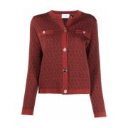 Salvatore Ferragamo Röd Ull Blazer Jacka Red, Dam