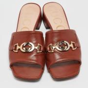 Gucci Vintage Pre-owned Laeder sandaler Brown, Dam