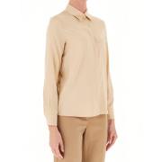 Pennyblack Beige Silke Stretch Skjorta Vittoria Brown, Dam