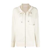 Malo Multifärgad Zip-up Cardigan Sweater Beige, Dam