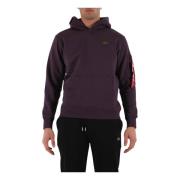 Alpha Industries 3D Logo Hoodie med Framficka Purple, Herr