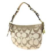 Coach Pre-owned Pre-owned Canvas handvskor Beige, Dam