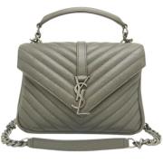 Yves Saint Laurent Vintage Pre-owned Laeder handvskor Gray, Dam