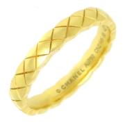 Chanel Vintage Pre-owned Metall ringar Yellow, Dam