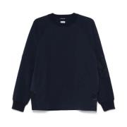 C.P. Company Stretch Crewneck Sweatshirts Metropolis Series Blue, Herr