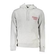 Tommy Hilfiger Hoodie med central ficka och tryck Gray, Herr