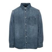 Denham Noah Denim Skjorta Blue, Herr