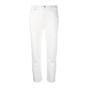 IRO Vit Straight Jeans Casual Stil White, Dam