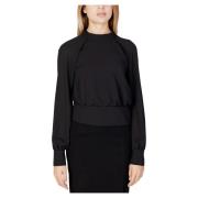 Sandro Ferrone Svart Turtleneck Långärmad Blus Black, Dam