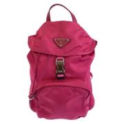 Prada Vintage Pre-owned Canvas ryggsckar Pink, Dam