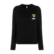 Moschino Svart Teddy Bear Logo Sweatshirt Black, Dam