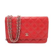 Chanel Vintage Pre-owned Laeder chanel-vskor Red, Dam