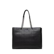 Calvin Klein Svart Shopper Väska med Kedjehandtag Black, Dam