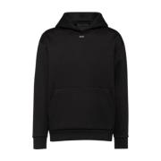 Prada Svart Oversized Bomullströja med Triangellogotyp Black, Herr