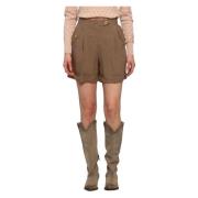 Kocca Viskos och linne shorts Brown, Dam