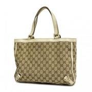 Gucci Vintage Pre-owned Canvas gucci-vskor Beige, Dam