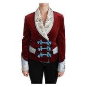 Dolce & Gabbana Opulent Röd Barock Blazer Red, Dam