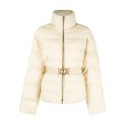 Pinko Quiltad Beige Pufferjacka Beige, Dam