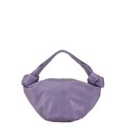 Bottega Veneta Vintage Pre-owned Laeder axelremsvskor Purple, Dam