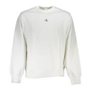 Calvin Klein Vit Sweatshirt med Tryck och Långa ärmar White, Herr