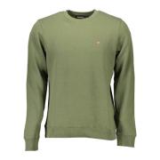 Napapijri Grön Långärmad Broderad Logosweatshirt Green, Herr