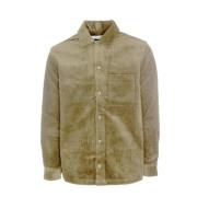 Samsøe Samsøe Corduroy Overshirt Klassisk Stil Beige, Herr